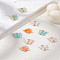 10Pcs 5 Colors Alloy Charms, with Resin and Glitter Powder, Cadmium Free & Lead Free, Butterfly, Golden, Mixed Color, 13x13~15x3.5mm, Hole: 2mm, 2pcs/color