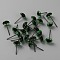 Glass Craft Needle Felting Eyes, with Iron Pins, Doll Making Accessories, Flat Round, Lime Green, 19~23x9mm, about 1000 pairs/bag