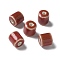 Handmade Porcelain Beads, Column, Brown, 10~10.5x9~10.5mm, Hole: 2.5mm