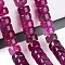 Dyed Natural Agate Beads Strands, Disc, Heishi Beads, Medium Violet Red, 10~10.5x4.5~6.5mm, Hole: 1~1.2mm, about 60~78pcs/strand, 14.57~15.16''(37~38.5cm)