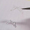 Transparent Acrylic Beads, Wing, Clear, 19.4x8.8mm, Hole: 3mm