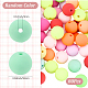 80 шт. прорезиненные непрозрачные акриловые бусины&nbsp;MACR-SP0001-64-2