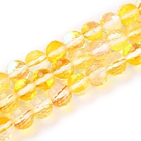 Гальваника прозрачные стеклянные бусины k9 пряди&nbsp;X-GLAA-L028-8mm-A06