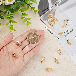 36 шт. 2-х стилевая фурнитура для сережек-клипс из латуни с кристаллами и стразами&nbsp;KK-BBC0010-59