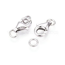 Антикоррозийные застежки-клешни из стерлингового серебра 925 шт.&nbsp;STER-N016-39P