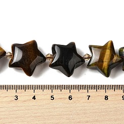 Природных тигровый глаз бисер нитей&nbsp;G-U023-C01-03