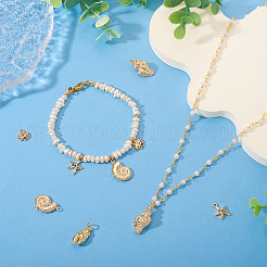 5 шт. 5 стиля латунных подвесок с микропаве из кубического циркония&nbsp;KK-TA0003-29