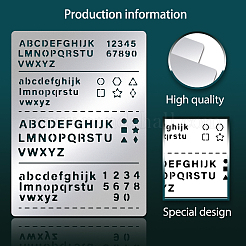 Трафареты для резки металла из нержавеющей стали DIY-WH0289-139