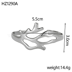 Браслеты-манжеты из нержавеющей стали 304&nbsp;STAS-OY009-17P