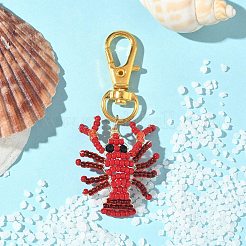 2 шт. подвеска из стеклянных бусин в виде раков&nbsp;HJEW-MZ00352