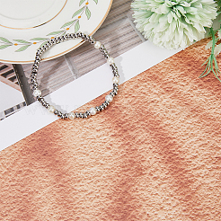 200 шт. 304 нержавеющая сталь бусины-распорки в форме ронделя&nbsp;STAS-DC0015-07