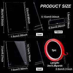 2 комплект 2-х стилей прозрачной акриловой демонстрационной доски в доспехах&nbsp;DIY-FG0005-37