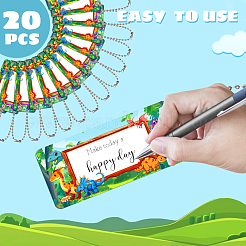 Прямоугольные украшения из ПВХ&nbsp;HJEW-WH0080-002