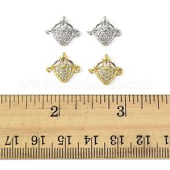 4 шт. 2-х цветные латунные подвески-фигурки с кубическим цирконием и фруктами&nbsp;KK-FS0001-73C