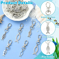 20 шт. 5 стильных подвесных украшений из сплава&nbsp;HJEW-YW00224