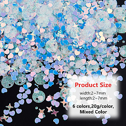 120 г 6 цвета блестки для нейл-арта с животными&nbsp;MRMJ-DC0001-12