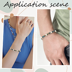 1 нить собранных бусин из синтетической бирюзы и императорской яшмы&nbsp;G-PA0001-59