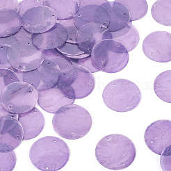 50 шт. окрашенные натуральные подвески-соединители из ракушек Capiz&nbsp;BSHE-TA0001-20A