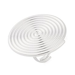 Плоские круглые открытые манжетные кольца из нержавеющей стали 304 с защитой от потускнения&nbsp;RJEW-M047-04P