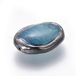 Натуральные окрашенные и нагретые бусины из агата&nbsp;G-F633-11B