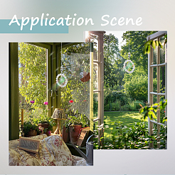 1 шт. цветочное стеклянное подвесное украшение для автомобиля&nbsp;HJEW-SP0001-11C