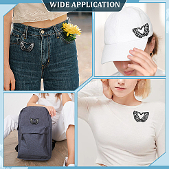 Полиэстеровые самоклеящиеся заплатки в форме сердца со скелетом&nbsp;PATC-WH0002-101