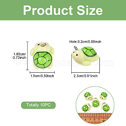 Подвески из непрозрачной смолы 10 шт.&nbsp;RESI-YW0004-57