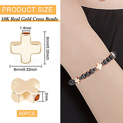 60 шт. Латунные бусины&nbsp;KK-BC0015-38