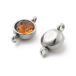 304 нержавеющая сталь pave k9 стекло плоские круглые соединительные подвески&nbsp;STAS-Z115-03P