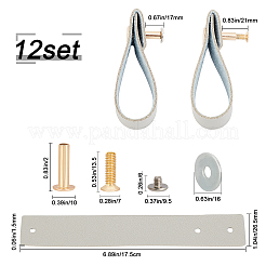 Прямоугольные кожаные ручки ящиков&nbsp;LS-AJEW-WH0251-77A