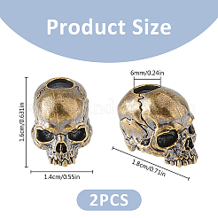 2 шт. латунные бусины для повседневного использования в Европе&nbsp;KK-FH0007-41A