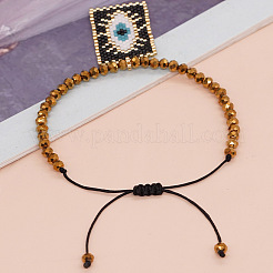 Этнические браслеты ручной работы из стеклянных бусин в форме прямоугольника с подвеской в виде глаза&nbsp;FS6426