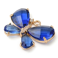 Подвески из латуни с покрытием из прозрачного кубического циркония&nbsp;KK-N255-11G-01-RS