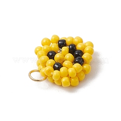 Подвески в виде улыбающегося лица из стеклянных бусин&nbsp;PALLOY-MZ00635