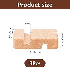 8 шт. деревянные держатели для мобильных телефонов&nbsp;AJEW-DC0002-12