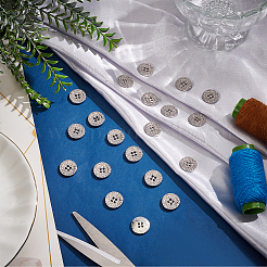 20 шт. сплава с пуговицами из стразов&nbsp;BUTT-MA0001-05