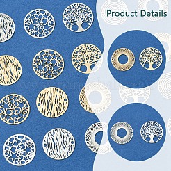 20 шт. 10 стиля стойка покрытие латунь полые соединительные подвески&nbsp;KKC-FS0001-02