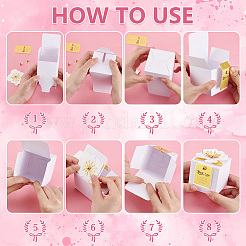 Складные квадратные бумажные коробки для конфет&nbsp;CBOX-WH0001-E01