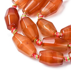 Натуральный красный агат бисер нитей&nbsp;G-P605-K01-01A