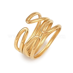 Регулируемые открытые манжеты из нержавеющей стали 304 для женщин&nbsp;LS-RJEW-K299-02G