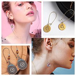 100 шт. 2 стиля фурнитуры для сережек-колец из нержавеющей стали 304&nbsp;STAS-CN0001-04