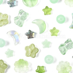 126шт 10 стиля прозрачные стеклянные бусины&nbsp;GLAA-FS0002-37