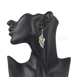 Серьги-подвески из стеклянных бусин ручной работы&nbsp;EJEW-MZ00546-03