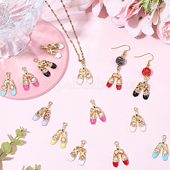 16шт 8 цвета подвески из цинкового сплава с эмалью&nbsp;ENAM-BM0001-07