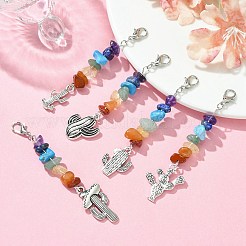 Украшение из сплава кактуса&nbsp;HJEW-JM01553-01