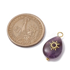 3шт 3 стиля подвеска из натурального аметиста&nbsp;PALLOY-JF02576-03