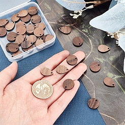 40 шт. подвески из орехового дерева в двух стилях&nbsp;WOOD-PH0002-34