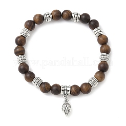 Браслеты с подвесками из цветочного сплава&nbsp;BJEW-JB12354-02