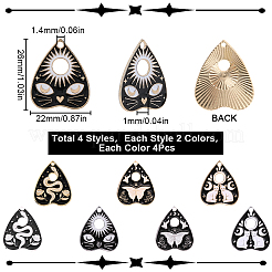 32шт 8 стиля подвески из сплава с эмалью&nbsp;ENAM-SC0005-13B