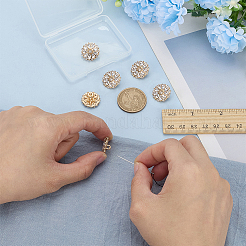 6 шт. пуговицы из сплава со стразами&nbsp;BUTT-FG0001-58C